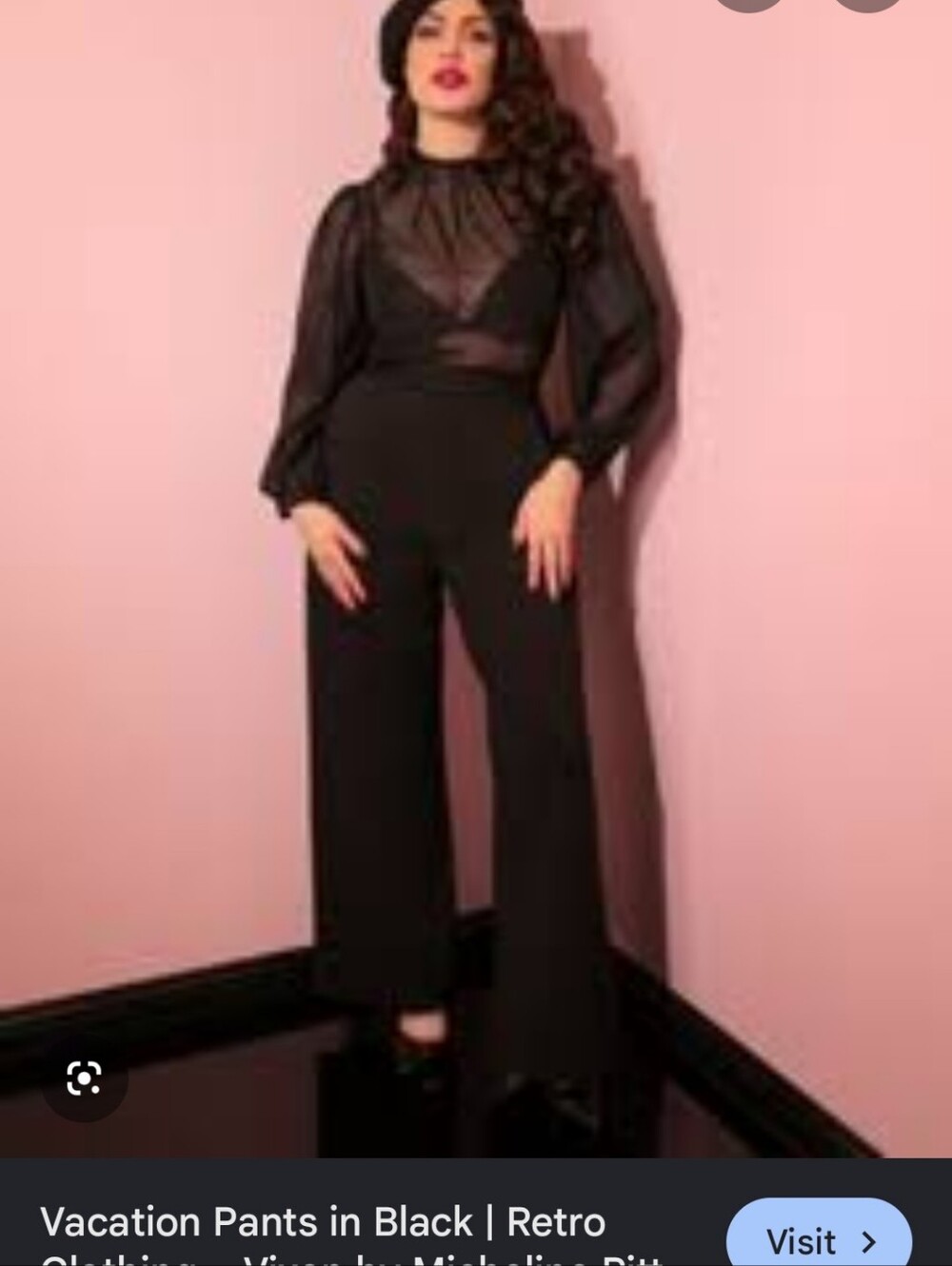 Vixen by Micheline Pitt Black Pants